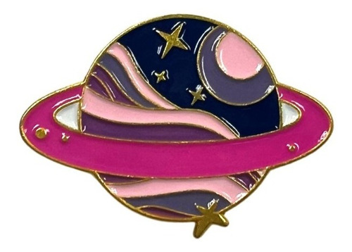 Pin Broche Saturno Fucsia Xz4955 