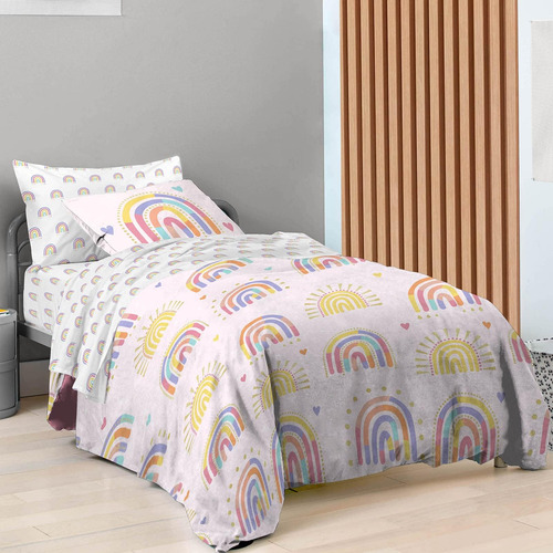 Juego De Cama Tamaño Queen Doodle Rainbow De Saturday Park 7