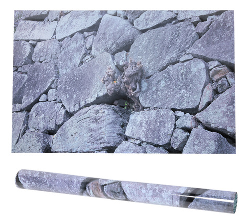 122*46cm Fish Tank Sticker Rock Stone Background Decorative