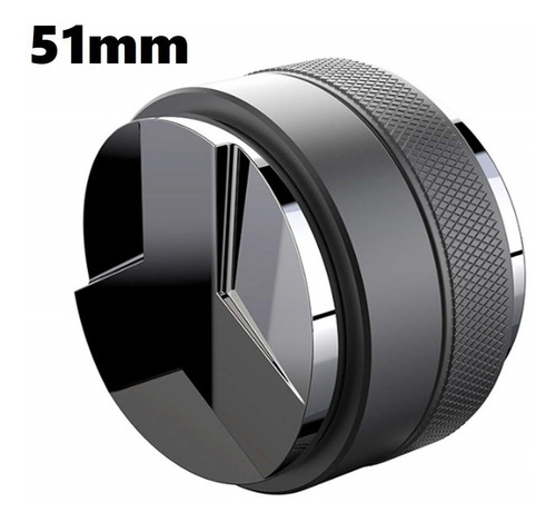 Imagen 2 de 7 de Tamper + Distribuidor De Café Barista 51mm 2 En 1 Acero Inox