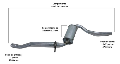 Escapamento Abafador Intermediário Fiat Tipo 1.6 1994 A 95