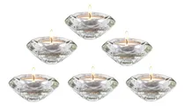 Comprar Portavelas Votivas Cristal Centro Mesa Juego De 6 Unidades