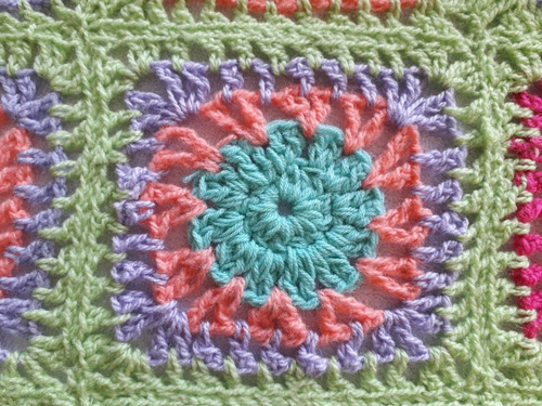 Manta Artesanal Tejida A Mano Crochet Verde Model 62 Liquido