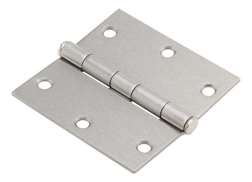 2 Paquete Bisagra Cuadrada De Puerta De Níquel Satinado 3x3
