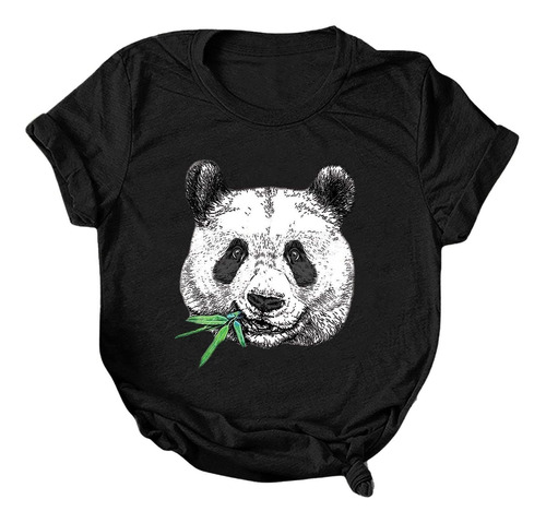 Dama Short Sleeve T-shirt Cute Animal Graphic Tee Summer