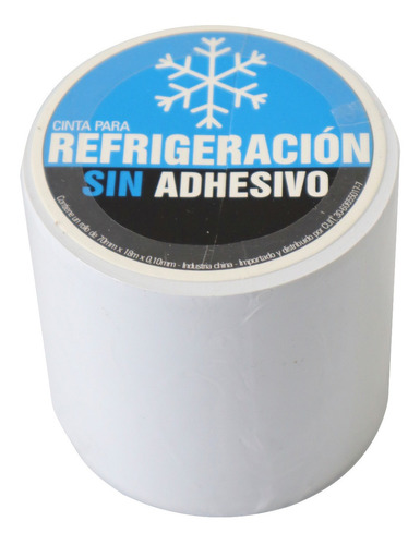 Cinta Tacsa Blanca Sin Adhesivo Refrigeracion 70mm X 20 Mts