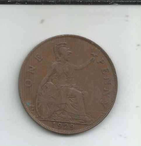 M 607 Gran Bretaña Moneda Un Penny 1929 (Usado)