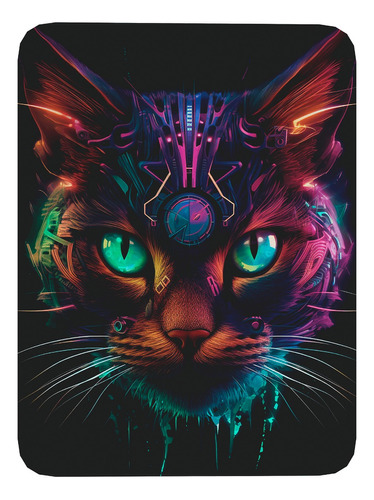 Mouse Pad Gato Arte De Animales - 17cm X 21cm D24