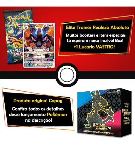 Box Treinador Avançado Lucario Realeza Absoluta ETB Copag