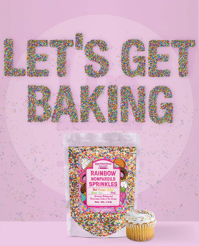 Sprinkles Rainbow Nonpareils De Unpretentious Baker, 1.5 Lb,