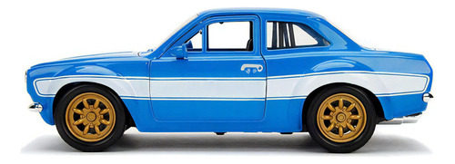 Cochecito en miniatura de metal Fast And Furious, regalo para niño, color azul