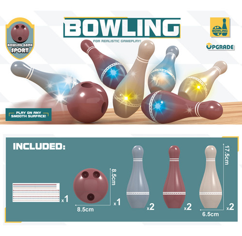 El Juego De Bolos Up Kids Incluye 6 Bolos Y 1 Bola De Juguet