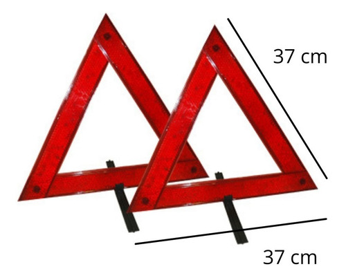 Par Balizas Triangulares Reglamentarias Ruta Vtv Economica