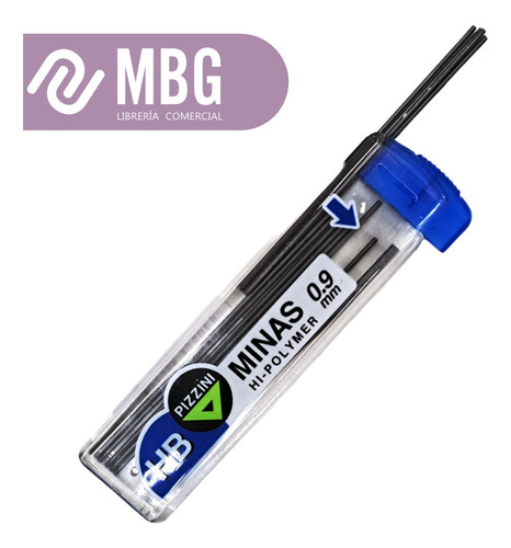 Mina Pizzini 0.9mm Hb Tubo Por 12 Unidades