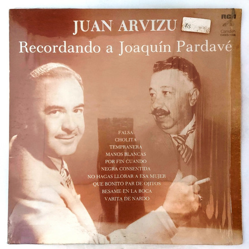 Juan Arvizu - Recordando A Joaquin Pardave  Lp