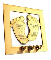 Comprar 20 Porta Llaves Nacimiento Bebe Piecitos Souvenir Fibrofacil