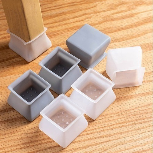 Protector De Pie Cuadrado De Silicona Para Sillas Y Mesas, 3