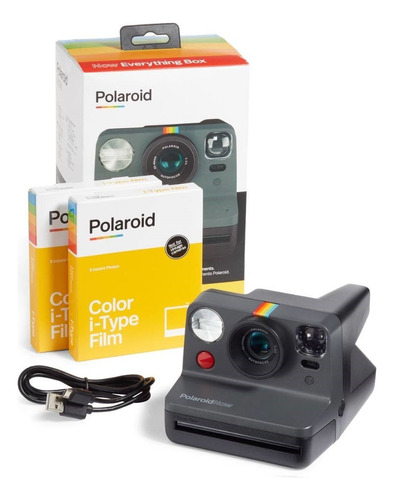 Câmera instantânea Polaroid Kit Now Generation 2+ i-Type preta