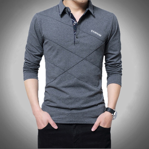 Camiseta Larga A Rayas Para Hombre, Camiseta Casual De Algod