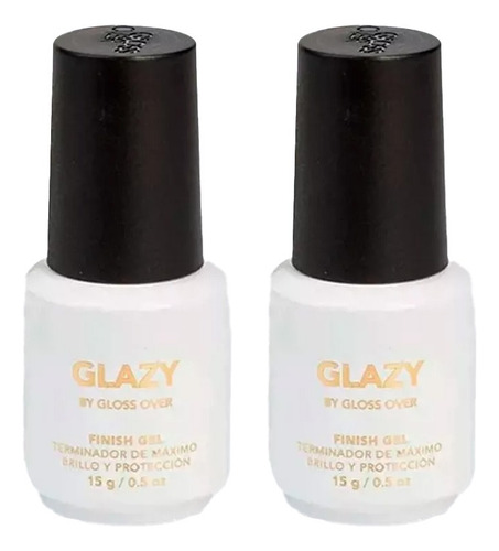 Duo Brillo Terminador Glazy Para Uñas Gloss Over 2 Piezas Brillo