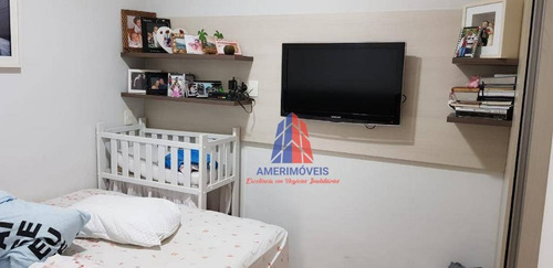 Apartamento Com 3 Dormitórios À Venda, 60 M² Por R$ 300.000 - Residencial Campos Verdes - Parque Universitário - Americana/sp - Ap0840