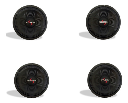 Kit 4 Alto Falante Woofer 12 Polegadas Sturdy 200 Watts Rms