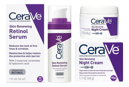 Cerave Skin Renewing Crema Renovadora + Suero De Retinol Kit