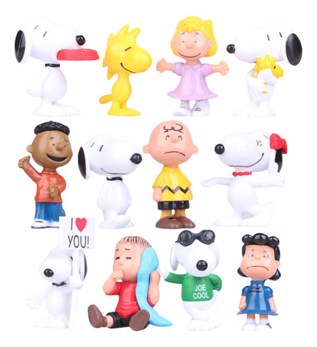 Figura Snoopy Anime Juguetes Collection 12 Piezas