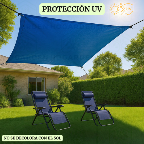 Lona Azul 3x3 M Con Argollas Metálicas Hogarden