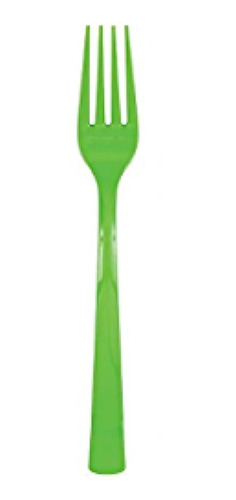 Tenedores Plásticos Verde Manzana 18 Unidades