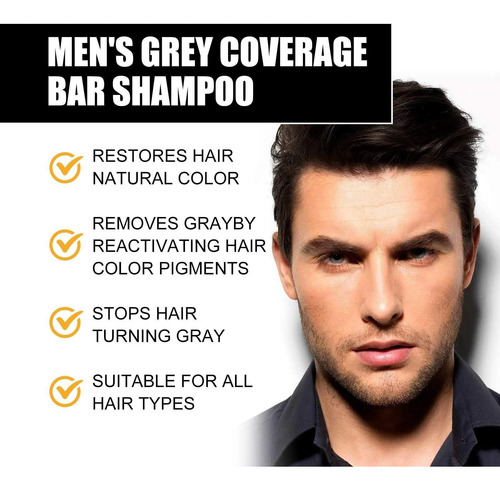 Jabón En Barra Cubrir Canas Champú Oscurecer El Cabello