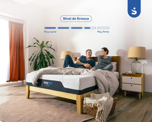 Sensei Colchón King Size Memory Foam En Caja Modelo Prime