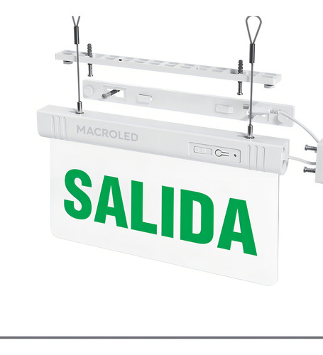 Cartel Salida Led Luminoso 3hs Litio Macroled Csl-salida 220V