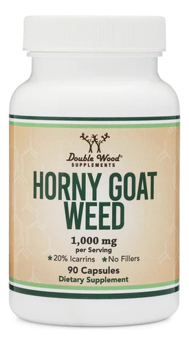 Double Wood Horny Goat Weed 500 Mg 90 Caps Sabor Sin Sabor