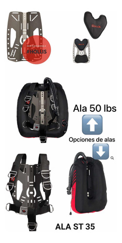 Hollis Arnés , Placa Y Ala Buceo Recreativo Y Tecnico