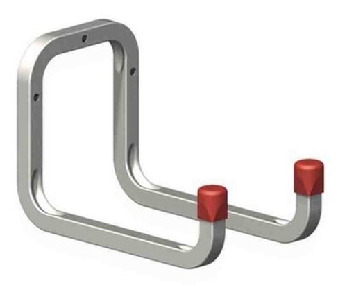 Gancho De Pared Doble Acero 250x120 Mm Alfer 2970 Color Plateado