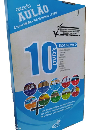 Aulão Pré Vestibular E Enem Aula Para Ensino Médio 10 Dvds