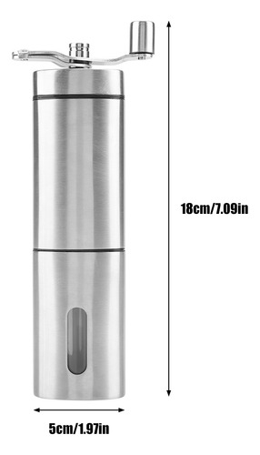 Molinillo De Grano De Café Manual De Acero Inoxidable Con