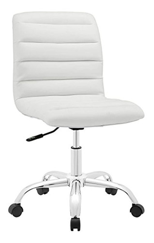 Silla De Oficina Giratoria Sin Brazos,color Blanco