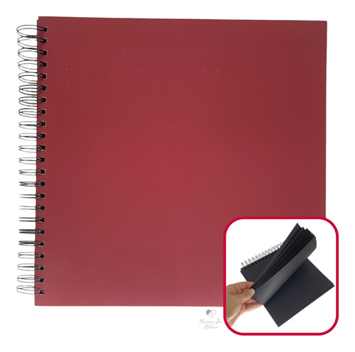 Álbum De Assinaturas E Scrapbook Vermelho Fosco Pequeno