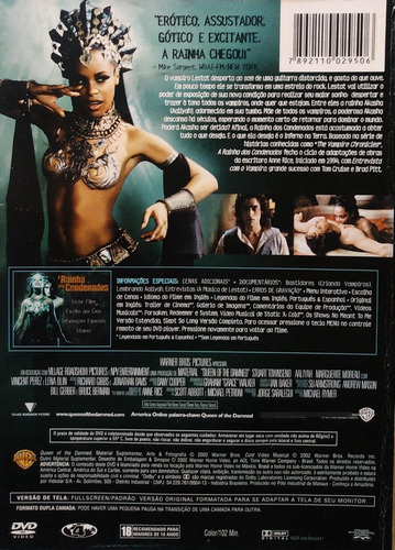 A Rainha Dos Condenados Dvd Stuart Townsend Aaliyah Lena Oli (Usado)