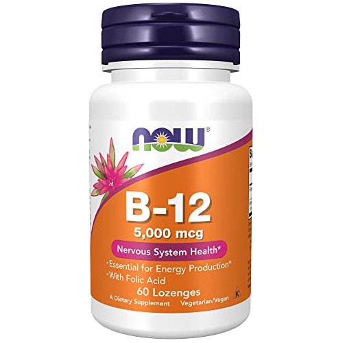 Ahora Suplementos, Vitamina B-12 5.000 Mcg, Con Ácido Qw2eq
