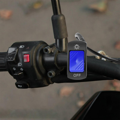 Interruptor De De Motocicleta Montaje Universal Botón Azul