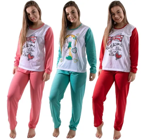 Pijama feminino longo store mercado livre