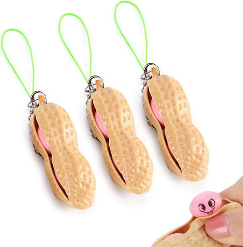 Chaveiro Ervilhas Anti Stress Relax Feijão Fidget Toy Pop It