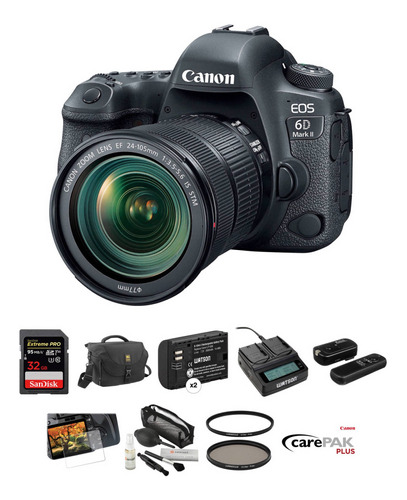 Canon Eos 6d Mark Ii Dslr Camara Con 24-105mm F/3.5-5.6 Lens