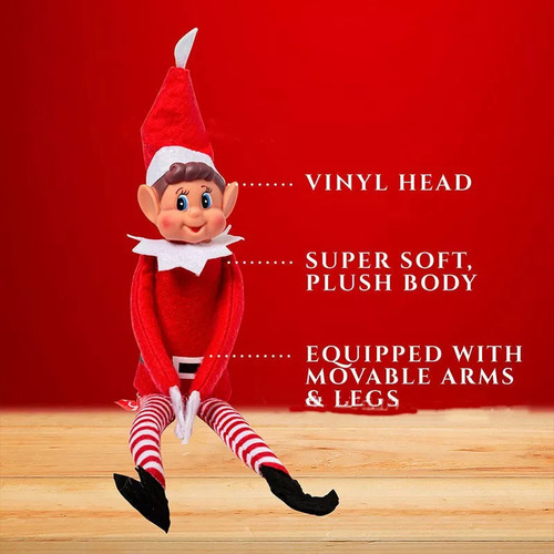 Bonecas Vermelhas De Elfo De Natal Para Decoração, 4 Peças