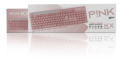 Teclado Rosa Keyboard Br Com Ç Plug And Play Para Desktop Pc