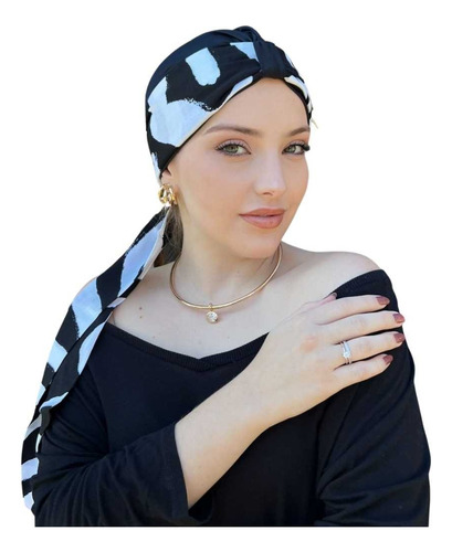 Turbante Fechado Tipo Touca A Sua Escolha+ 1  Faixa Colorida