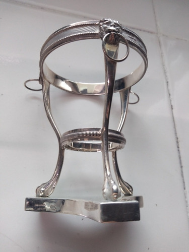 Imagen 2 de 9 de Base Plata Tiffany & Co Dos Niveles Con Mascarones Leones